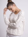 Damen Pullover mit Strickmuster LOGAN cream