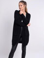 Langer gestrickter Cardigan MERYL schwarz