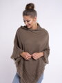 Damen Poncho mit Kapuze HARLEY kakao-braun