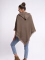 Damen Poncho mit Kapuze HARLEY kakao-braun