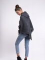 Damen Poncho mit Kapuze HARLEY dunkelgrau