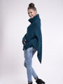 Damen Rollkragen-Poncho NOEMI dunkelblau