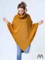Gestricktes Damen Poncho EVITA Senf