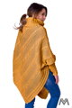 Gestricktes Damen Poncho CARLA Senf