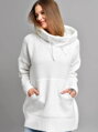 Stylowy sweter z kapturem BUENO ecru