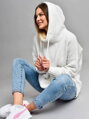 Stylowy sweter z kapturem BUENO ecru