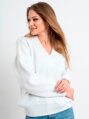 Stylowy sweter z dzianiny ELIF w kolorze białym
