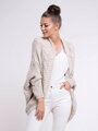 Wunderschöne Strickjacke in Übergröße BRUCE beige