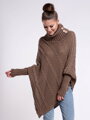 Gestricktes Damen Poncho CARLA braun