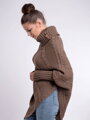 Gestricktes Damen Poncho CARLA braun