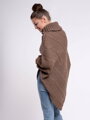 Gestricktes Damen Poncho CARLA braun