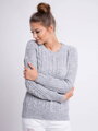 Damen Strickpullover DAISY grau