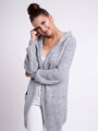 Wunderschöne Strickjacke FLORA grau