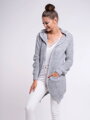 Wunderschöne Strickjacke FLORA grau