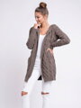 Schöne Damen Strickjacke GLORIA braun