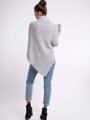 Damen Strickponcho FELICIA hellgrau