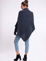 Damen Strickponcho FELICIA dunkelblau