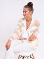Damen Strickjacke ROSSIE beige+lachsrosa+braun