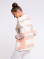 Damen Strickjacke ROSSIE beige+lachsrosa+braun