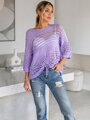 Damski luźny sweter PURPLE