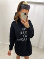 Damen Sweatshirt mit Aufschrift BLZ30-22 schwarz