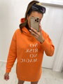 Oranges langes Damen-Sweatshirt BLZ30-22