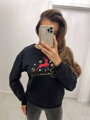 Sweatshirt mit Weihnachtsprint BELIEVE 02 schwarz BLZ26-21