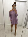 Moderner Strickpullover in Lila SW06-20 