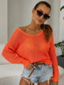 Stylischer Damenpullover in Orange SW87-22