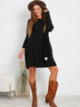 Schwarzer Damen-Oversize-Pullover SW06-20 