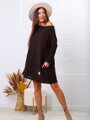 Brauner Damen-Oversize-Pullover SW06-20