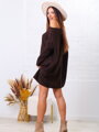 Brauner Damen-Oversize-Pullover SW06-20