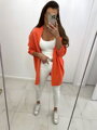 Trendy pletený kardigán SW04-20 oranžový