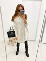 Oversized Damenpullover SW06-20 in Beige