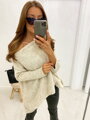 Oversized Damenpullover SW06-20 in Beige
