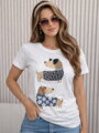 Dámske bavlnené tričko s jazvečíkmi