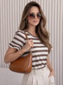 Dámske pruhované tričko s krátkym rukávom