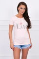 T-Shirt mit der Aufschrift Kiss rosa 51562