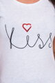 T-Shirt mit der Aufschrift Kiss grau 51562