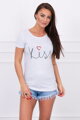 T-Shirt mit der Aufschrift Kiss grau 51562