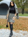 Moderné croptop sako VSB LISA oliva
