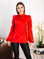 Luxuriöse Satinbluse VSB ELEGANT rot