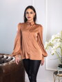 Elegante Satinbluse VSB ELEGANT karamell 