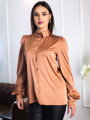 Elegante Satinbluse VSB ELEGANT karamell 