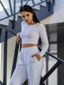Bawełniany crop top VSB AMI biały