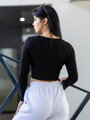 Bawełniany crop top VSB AMI czarny