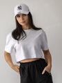 Damen Basic weißes Croptop VSB LILLY