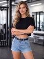 Schwarzes Oversize VSB LILLY Croptop
