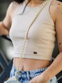 Damen geripptes Croptop VSB LOLLY beige