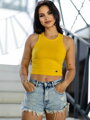 Sommer Crop-Top VSB LOLLY gelb